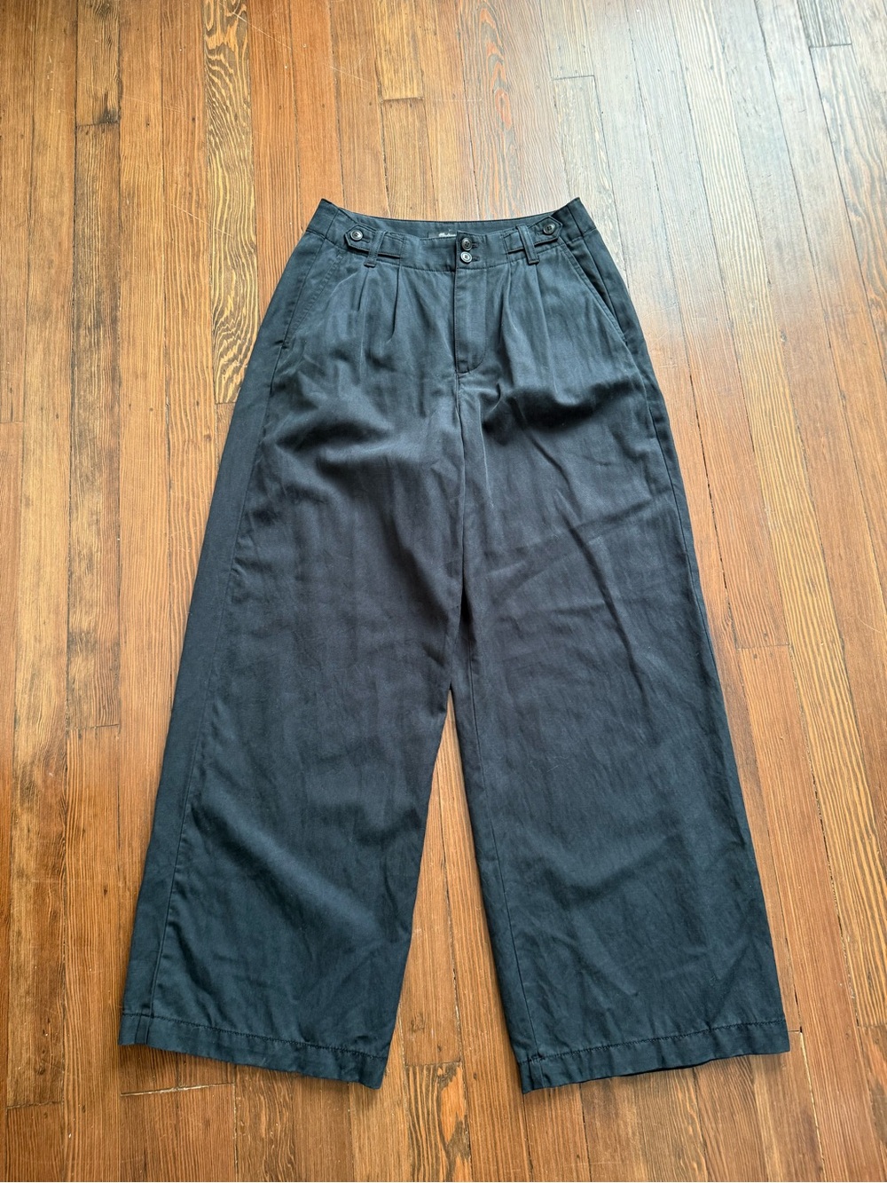 Madewell The Harlow Wide-leg Pant in Black